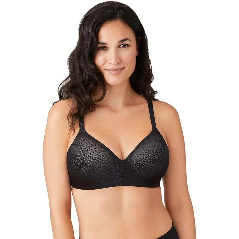Wacoal Back Appeal Wire Free T Shirt Bra Black 856303 Size 34D 34‎ D New